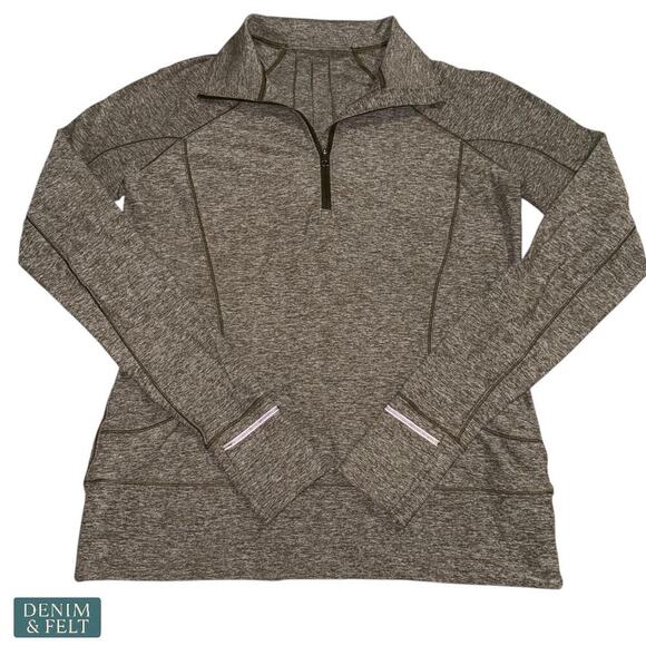 Lululemon Rush Hour 1/2 Zip Pullover Sweatshirt Olive Green Size 8 ~ EUC!! - Picture 3 of 16